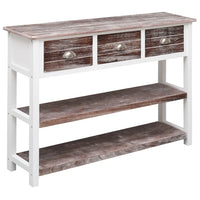 Thumbnail for Sideboard Antik-Braun 108x30x76 cm Massivholz Paulownia