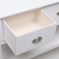 Thumbnail for Sideboard Weiß 108x30x76 cm Massivholz Paulownia