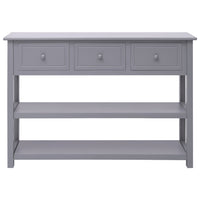 Thumbnail for Sideboard Grau 108x30x76 cm Massivholz Paulownia