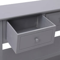 Thumbnail for Sideboard Grau 108x30x76 cm Massivholz Paulownia