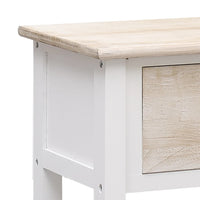 Thumbnail for Sideboard Weiß und Braun 108x30x76 cm Massivholz Paulownia