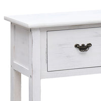 Thumbnail for Sideboard Antik-Weiß 108x30x76 cm Massivholz Paulownia