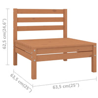 Thumbnail for Garten-Mittelsofa Honigbraun Massivholz Kiefer