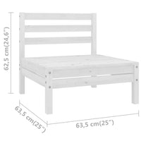 Thumbnail for Garten-Mittelsofas 4 Stk. Weiß Kiefer Massivholz