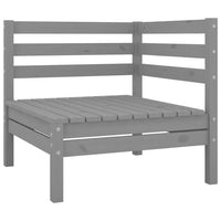 Thumbnail for 3-tlg. Garten-Lounge-Set Massivholz Kiefer Grau
