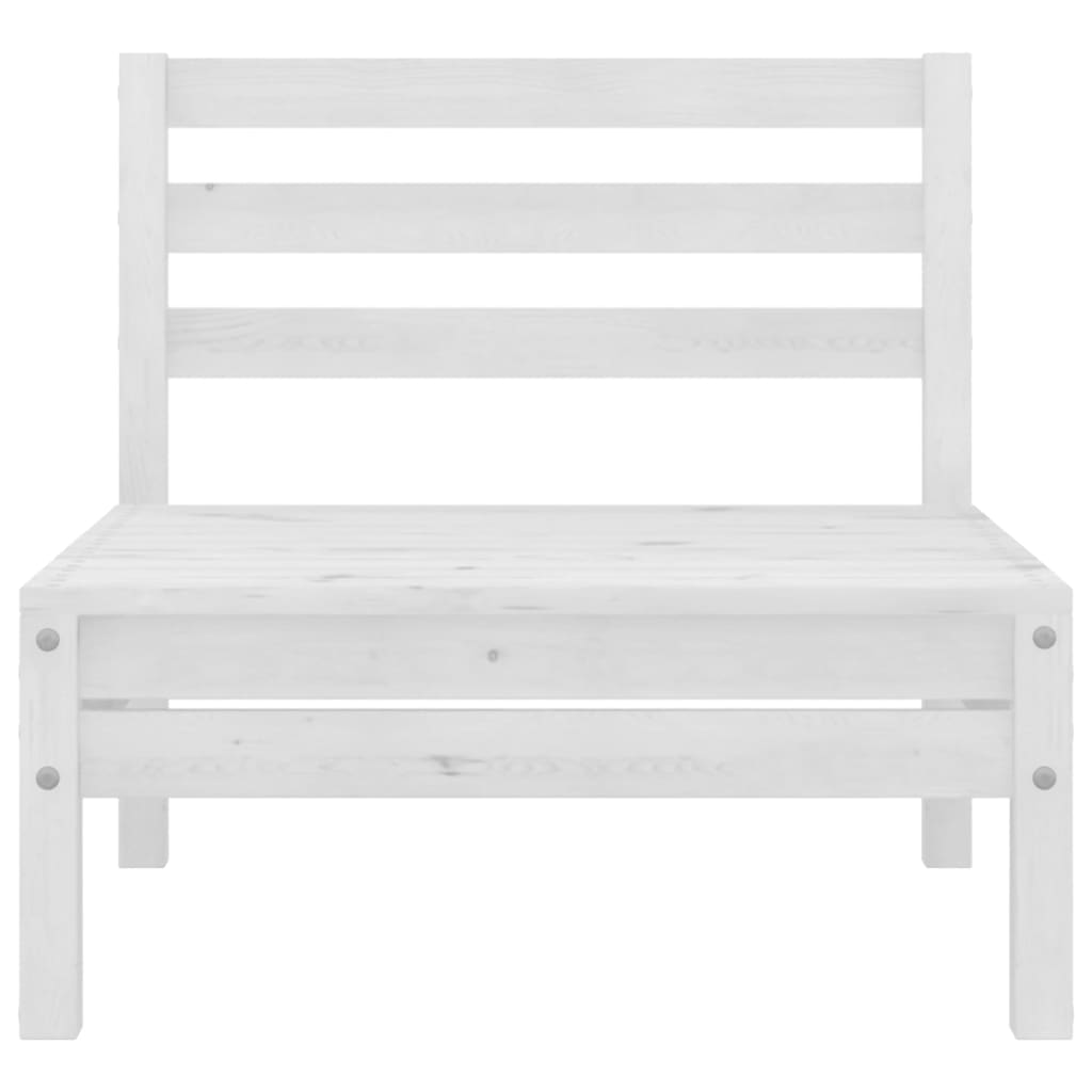 4-tlg. Garten-Lounge-Set Massivholz Kiefer Weiß