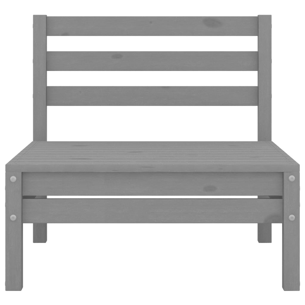4-tlg. Garten-Lounge-Set Massivholz Kiefer Grau
