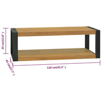 Thumbnail for Wand-Badregal 110x45x35 cm Massivholz Teak
