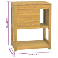 Thumbnail for Badschrank 60x40x75 cm Massivholz Teak