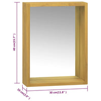 Thumbnail for Spiegelschrank 30x10x40 cm Massivholz Teak