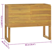 Thumbnail for Badschrank 90x40x75,5 cm Massivholz Teak