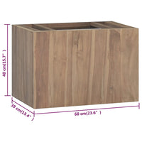 Thumbnail for Wand-Badschrank 60x39x40 cm Massivholz Teak