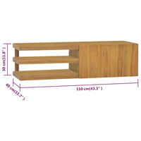 Thumbnail for Wand-Badschrank 110x40x30 cm Massivholz Teak