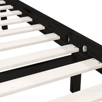 Thumbnail for Massivholzbett Schwarz Kiefer 140x190 cm