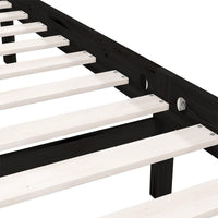 Thumbnail for Massivholzbett Schwarz Kiefer 120x200 cm