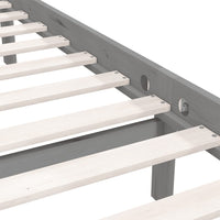 Thumbnail for Massivholzbett Grau Kiefer 200x200 cm