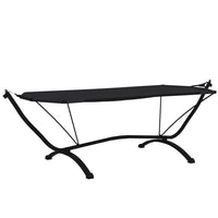 Thumbnail for Outdoor-Loungebett mit Dach Schwarz Stahl und Oxford-Stoff