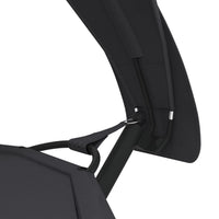 Thumbnail for Outdoor-Loungebett mit Dach Schwarz Stahl und Oxford-Stoff