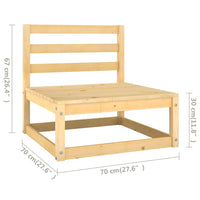 Thumbnail for 4-tlg. Garten-Lounge-Set mit Kissen Kiefer Massivholz