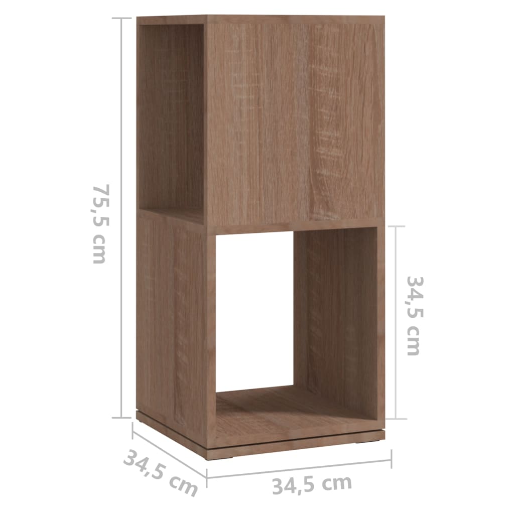 Drehregal Sonoma-Eiche 34,5x34,5x75,5 cm Holzwerkstoff