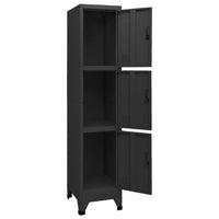 Thumbnail for Schließfachschrank Schwarz 38x45x180 cm Stahl