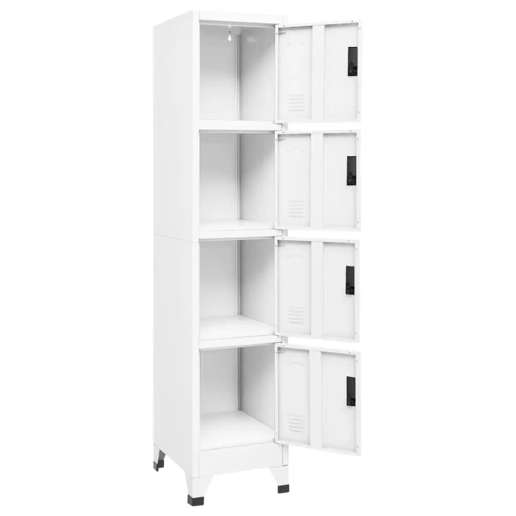 Schließfachschrank Weiß 38x45x180 cm Stahl