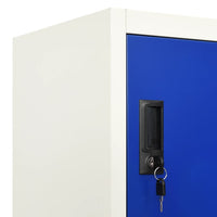 Thumbnail for Schließfachschrank Grau und Blau 90x45x180 cm Stahl