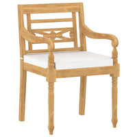 Thumbnail for Batavia-Stühle 8 Stk. mit Kissen Massivholz Teak