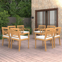 Thumbnail for Batavia-Stühle 8 Stk. mit Kissen Massivholz Teak