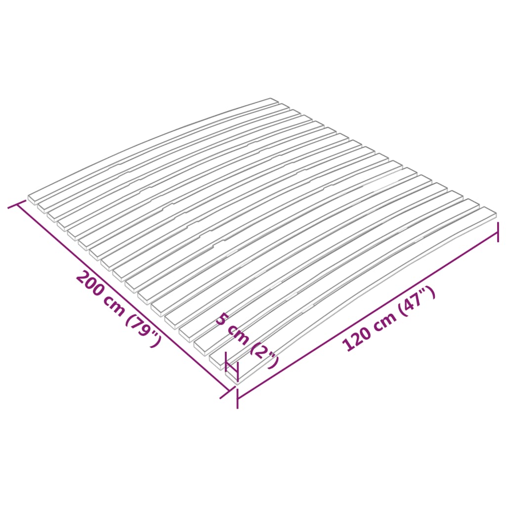 Lattenrost mit 17 Latten 120x200 cm