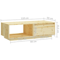 Thumbnail for Couchtisch 110x50x33,5 cm Massivholz Tanne