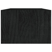 Thumbnail for Couchtisch Schwarz 110x50x34 cm Massivholz Kiefer