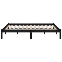 Thumbnail for Massivholzbett Schwarz 135x190 cm