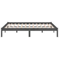 Thumbnail for Massivholzbett Grau 180x200 cm