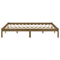 Thumbnail for Massivholzbett Honigbraun Kiefer 200x200 cm