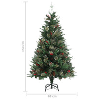 Thumbnail for Weihnachtsbaum mit Zapfen Grün 150 cm PVC & PE