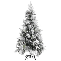 Thumbnail for Weihnachtsbaum mit Zapfen Beschneit 225 cm PVC & PE