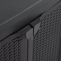 Thumbnail for Gartenschrank Schwarz 65x45x88 cm PP Rattan-Optik