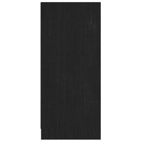 Thumbnail for Sideboard Schwarz 70x33x76 cm Massivholz Kiefer