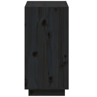 Thumbnail for Bücherregal Schwarz 60x35x71 cm Massivholz Kiefer