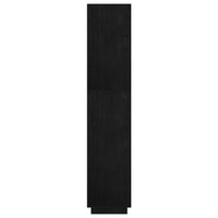Thumbnail for Bücherregal/Raumteiler Schwarz 60x35x167 cm Massivholz Kiefer