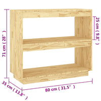 Thumbnail for Bücherregal 80x35x71 cm Massivholz Kiefer