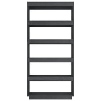 Thumbnail for Bücherregal/Raumteiler Grau 80x35x167 cm Massivholz Kiefer