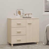Thumbnail for Sideboard HAMAR Honigbraun 90x40x80 cm Massivholz Kiefer
