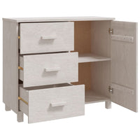 Thumbnail for Sideboard HAMAR Weiß 90x40x80 cm Massivholz Kiefer