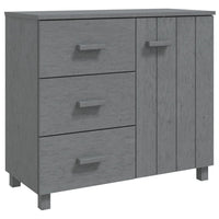 Thumbnail for Sideboard HAMAR Dunkelgrau 90x40x80 cm Massivholz Kiefer