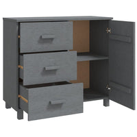 Thumbnail for Sideboard HAMAR Dunkelgrau 90x40x80 cm Massivholz Kiefer