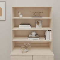 Thumbnail for Highboard-Oberteil HAMAR Honigbraun 90x30x100 cm Massivholz