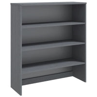 Thumbnail for Highboard-Oberteil HAMAR Dunkelgrau 90x30x100 cm Massivholz