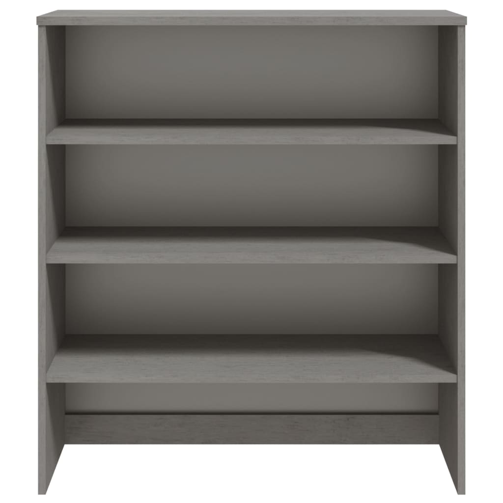 Highboard-Oberteil HAMAR Hellgrau 90x30x100 cm Massivholz